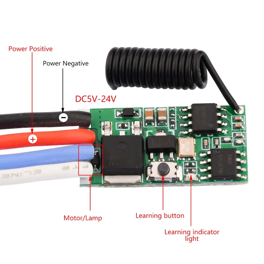 DC 3.7V-24V 433MHz Mini draadl - Motor Driver Module recensie en prijs