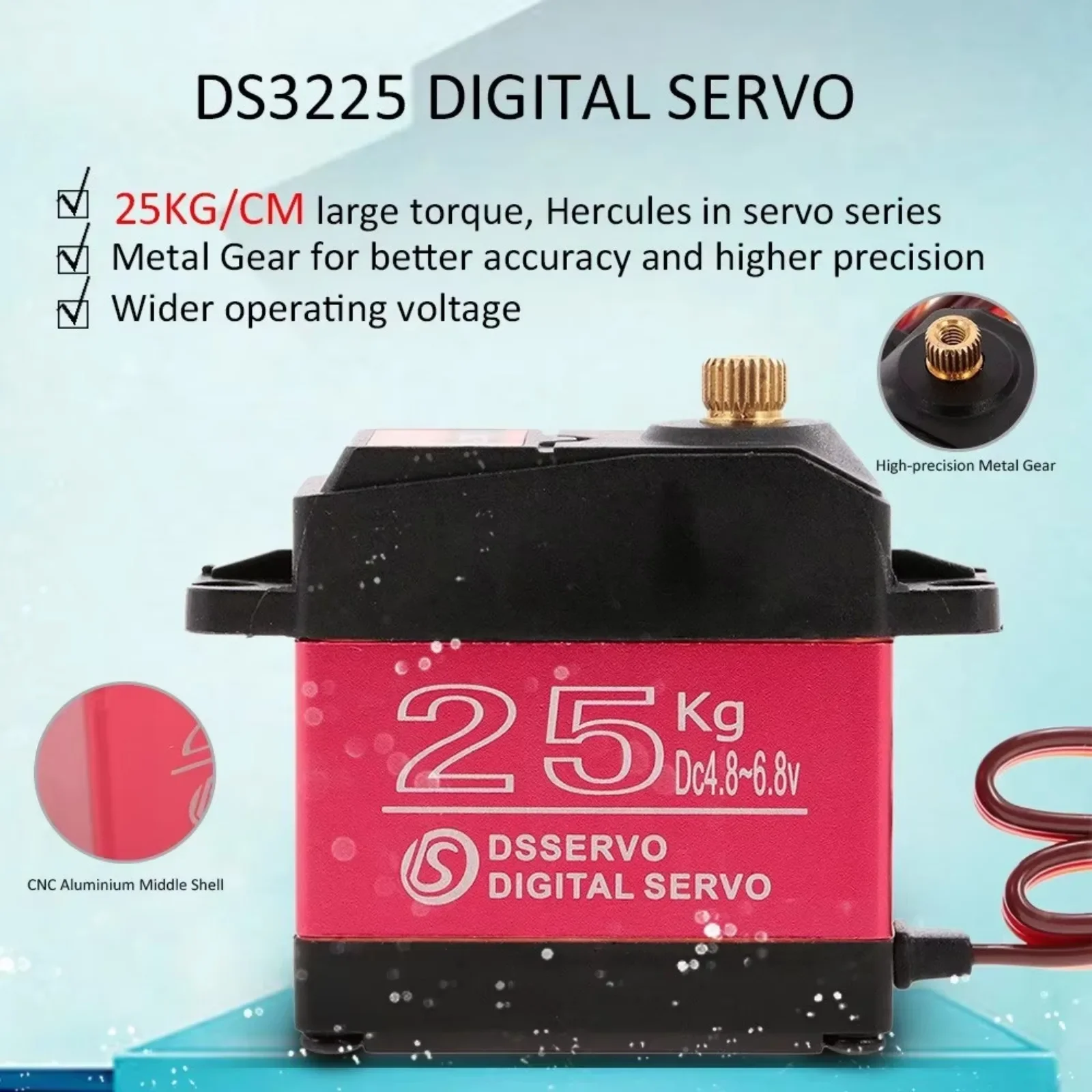 4 STKS DS3225 25Kg RC Digitale - Robot Arm Metal recensie en prijs